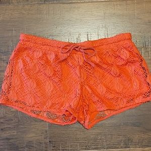 Orange lacey shorts